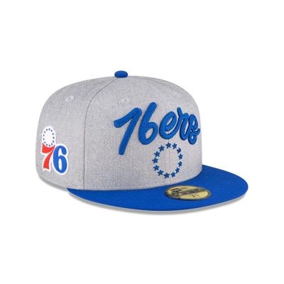 Philadelphia 76ers Gorra | New Era NBA Draft 59fifty Fitted Cap Mexico - Grises